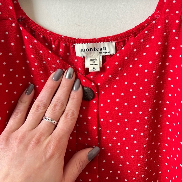 Monteau Red Polka Dress - Picture 5 of 6